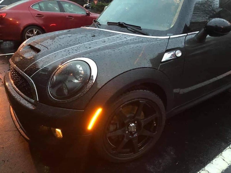 iJDMTOY Smoked Lens Amber/Red Full LED Side Marker Light Kit Compatible With 2007-2013/14 MINI Cooper R55 R56 R57 R58 R59 R60 R61, Powered by Total 160-SMD LED, Replace OEM Sidemarker Lamps - Image 5